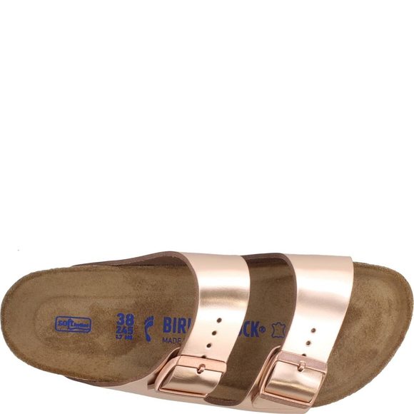 BIRKENSTOCK WOMEN'S ARIZONA SOFT FOOTBED SANDALS, METALLIC COPPER, 9 - Picture 6 of 6